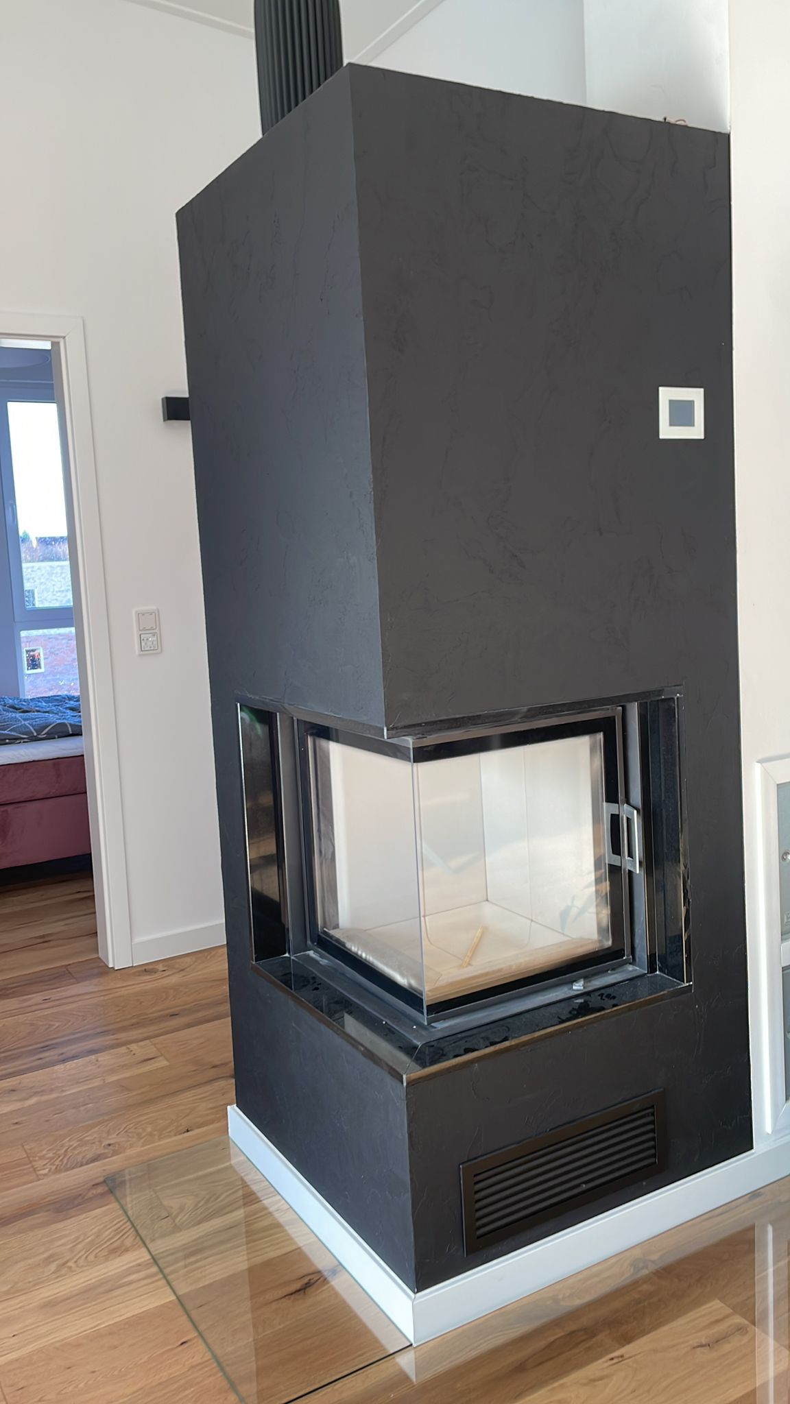 Kamin in der Wohnung